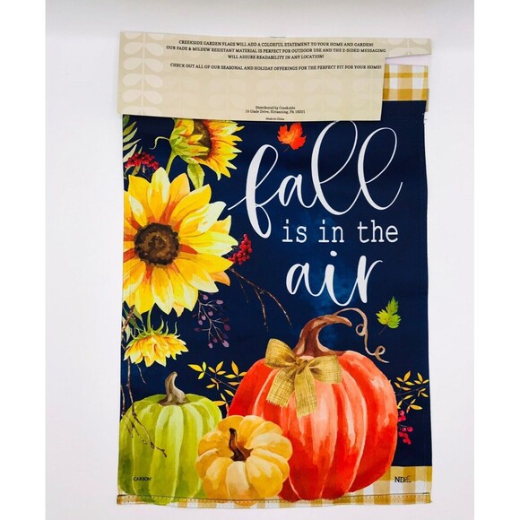Double Sided New Garden Flag - Fall Is In The Air - 12.5" x 18" Mildew Resistant - Picture 2 of 6